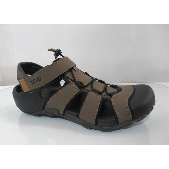 Men's Teva Flintwood Fisherman Sandals Closed Toe Turkish Coffee Size 10 - Picture 2 of 9